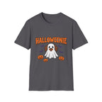 Halloweenie ghost dachshund tee - Charcoal - front