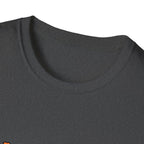 Halloweenie ghost dachshund tee - Dark Heather - neck