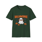 Halloweenie ghost dachshund tee - Forest Green - front