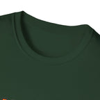 Halloweenie ghost dachshund tee - Forest Green - neck