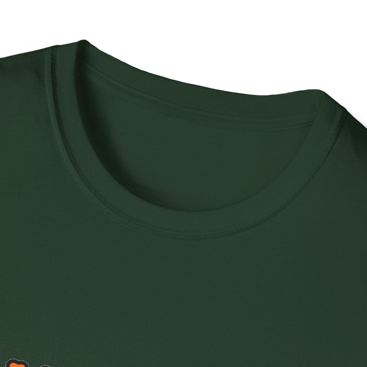 Halloweenie ghost dachshund tee - Forest Green - neck