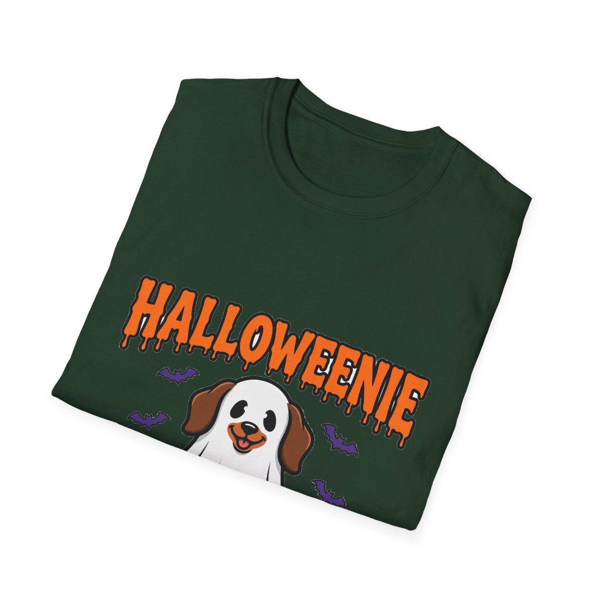 Halloweenie ghost dachshund tee - Forest Green - other