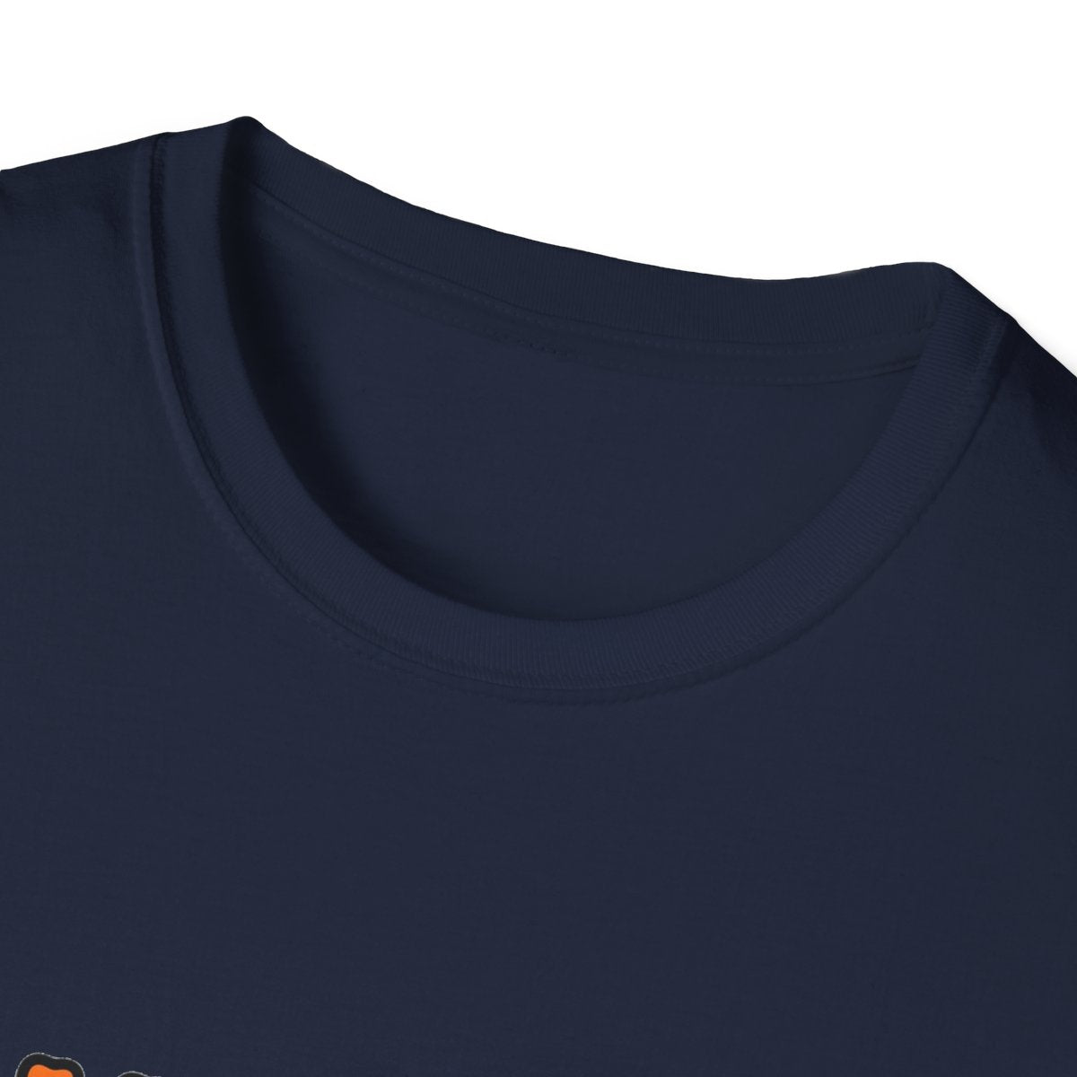 Halloweenie ghost dachshund tee - Navy - neck