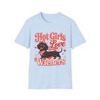 Hot Girls Love Wieners T-Shirt - Light Blue