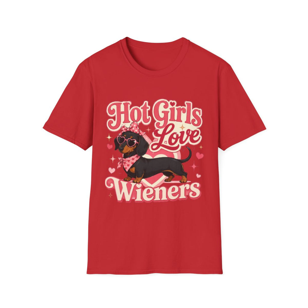 Hot Girls Love Wieners T-Shirt - Red