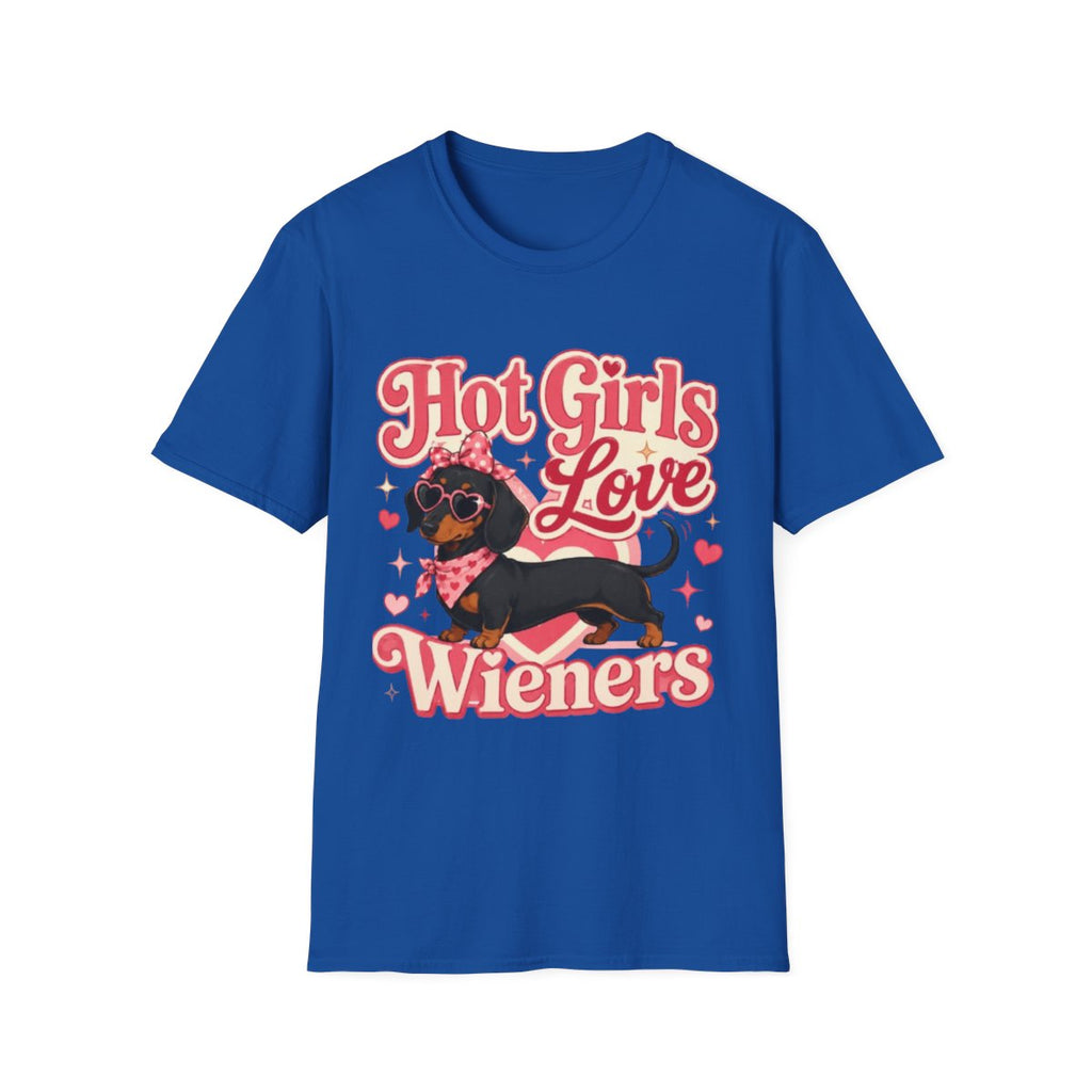 Hot Girls Love Wieners T-Shirt - Royal