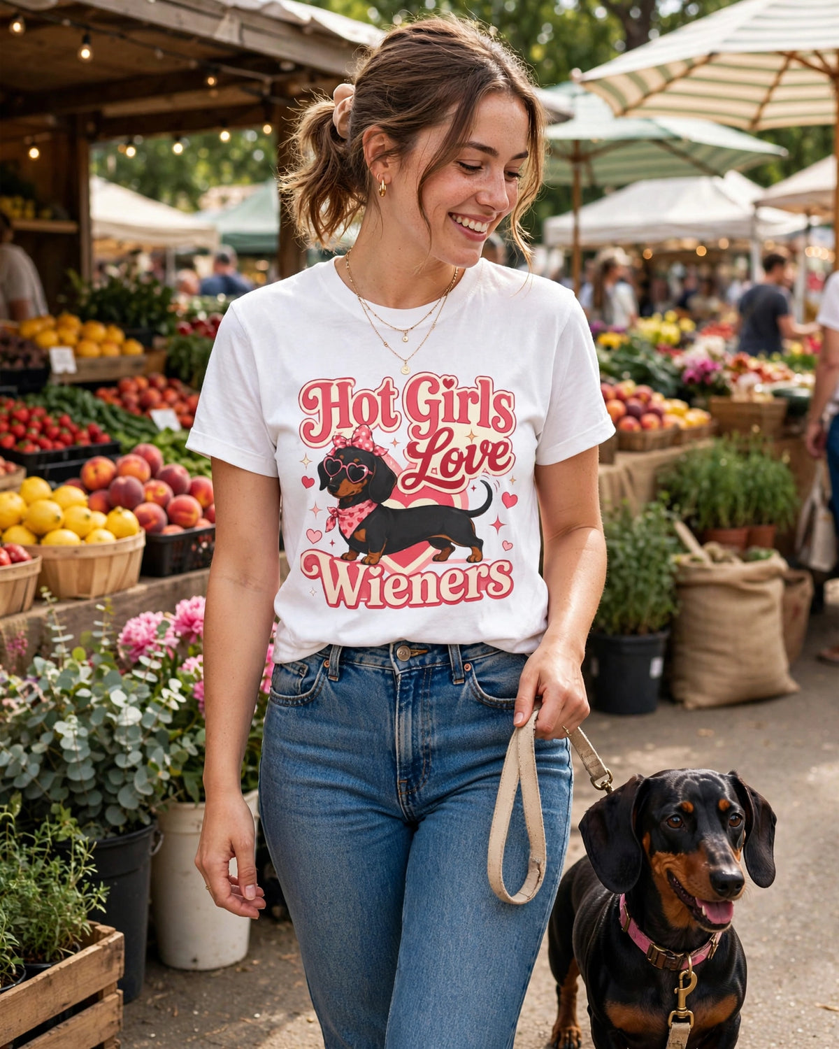Hot Girls Love Wieners T-Shirt - White