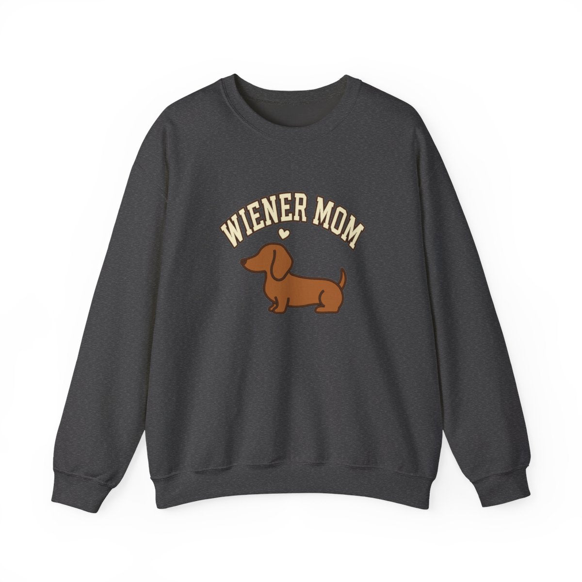 Wiener Mom Sweatshirt - Dark Heather front view