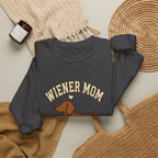 Wiener Mom Sweatshirt - Dark Heather folded detail alt